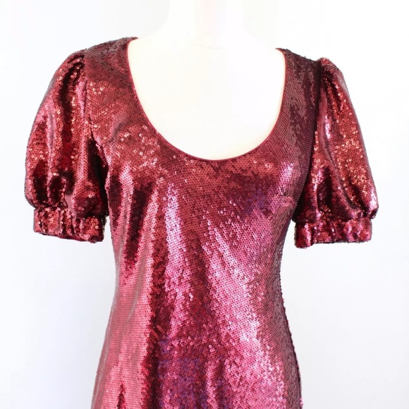 NWT Keepsake Farewell Ruby Sequin Midi Dress - Picture 10 of 11